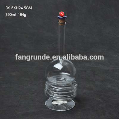 390ml transparent newest style Glass Lamp Blown Products with long neck