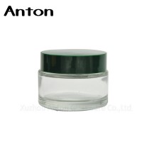 Small Round 50ml Clear Cosmetic Glass Ointment Jar with Lid