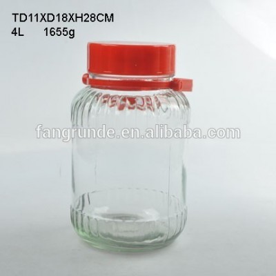 CAPACITY OF 4L COMMONLY USED GREAT QUALITY GLASS JAR