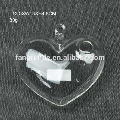 clear heart shape elegant style Glass Lamp Blown Products