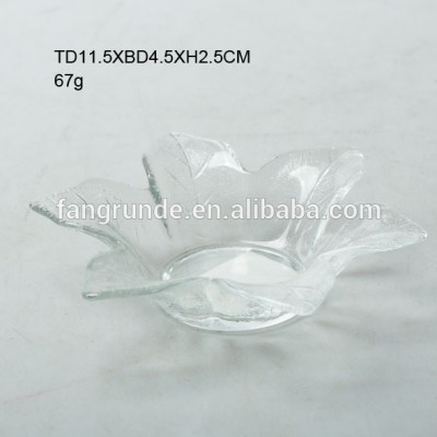 multi petal flower shaped unique design Glass Candle Holder round bottom