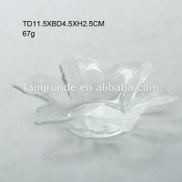 multi petal flower shaped unique design Glass Candle Holder round bottom