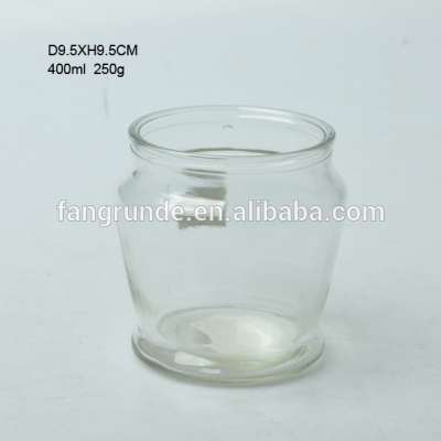 400ml wide mouth wedding favour customized decorative Glass Candle Holder