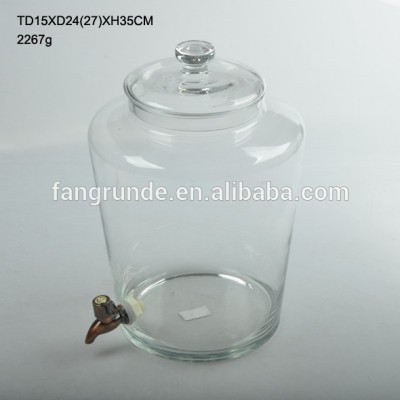 WITH GLASS LID LARGE CAPACITY WITH TAP GLASS JAR