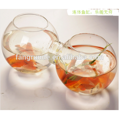 new 2015 fashion transparent Glass Fish Pot home decorative