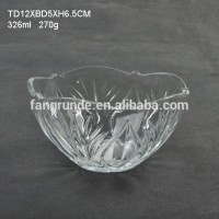 326ml fashionable flower carving beautiful shape Glass Bowls