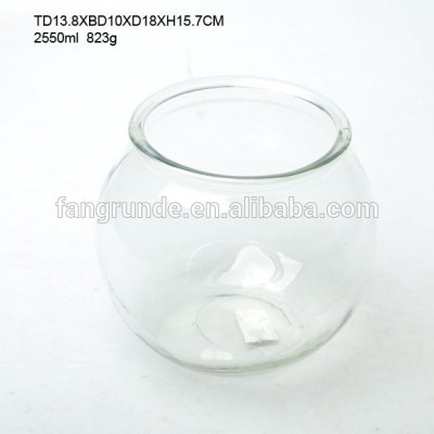 2550ml ball shape heavy wall Glass Fish Pot