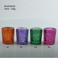 145ml popular customized color heat resistant Glass Candle Holder