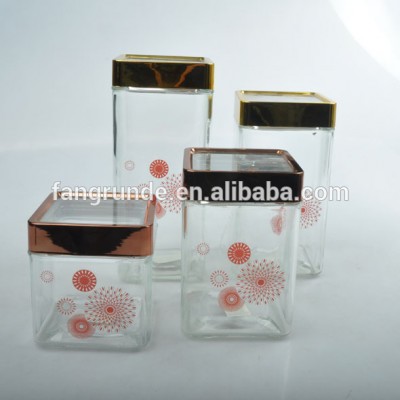 various of selection endsville quality Glass Storage Jar with square lid