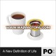 Simply and stylish infuser 350ml transparency glass tea cup with food grade silicone ring